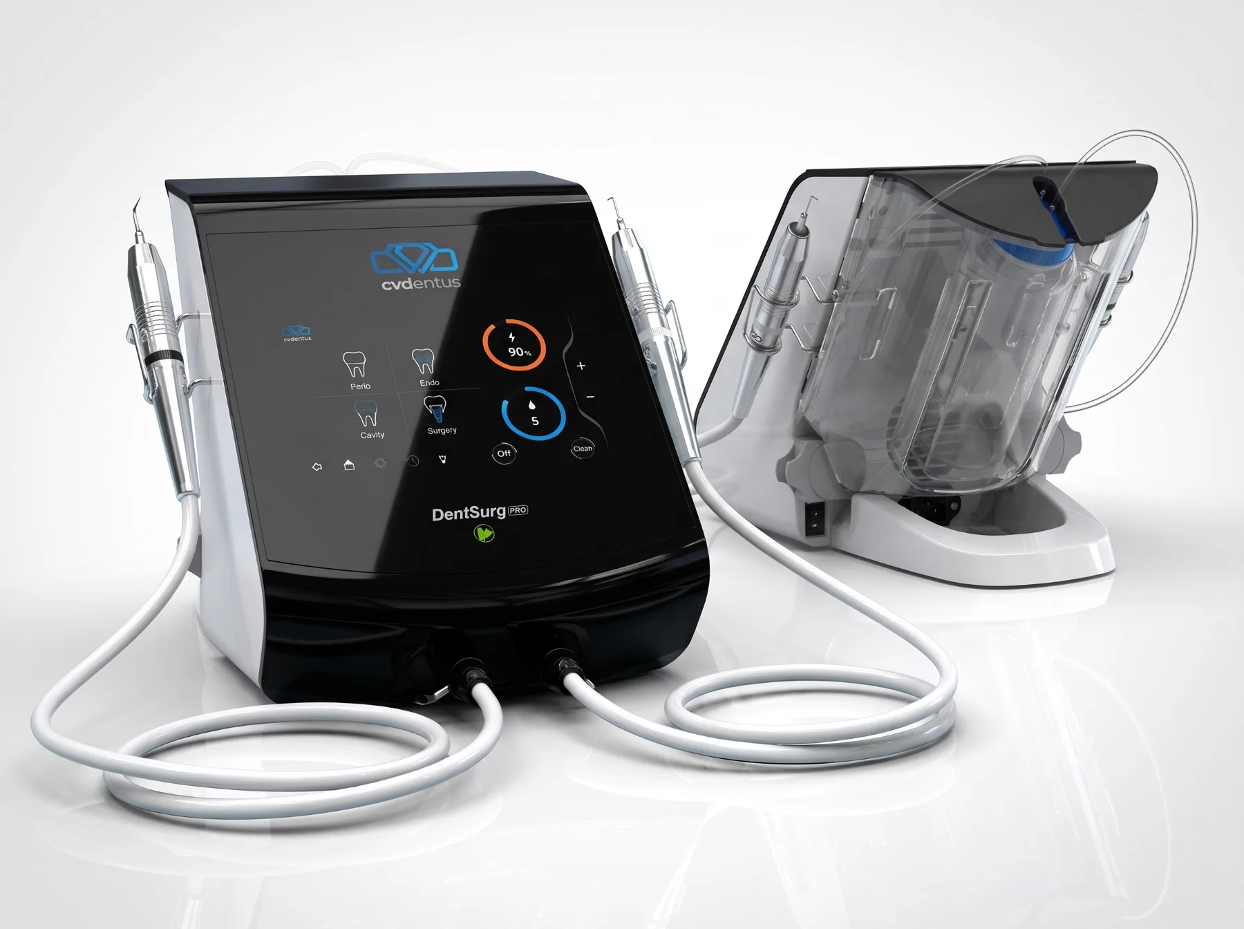 Console DentSurg Pro com peça de mão clínica e cirúrgica